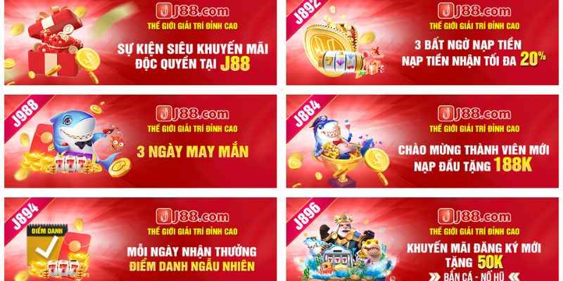 Chương trình khuyến mãi slots hấp dẫn tại J88