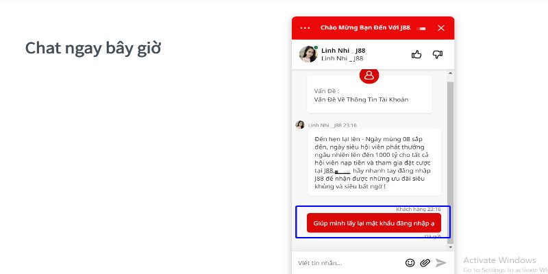 Chat với nhân viên CSKH
